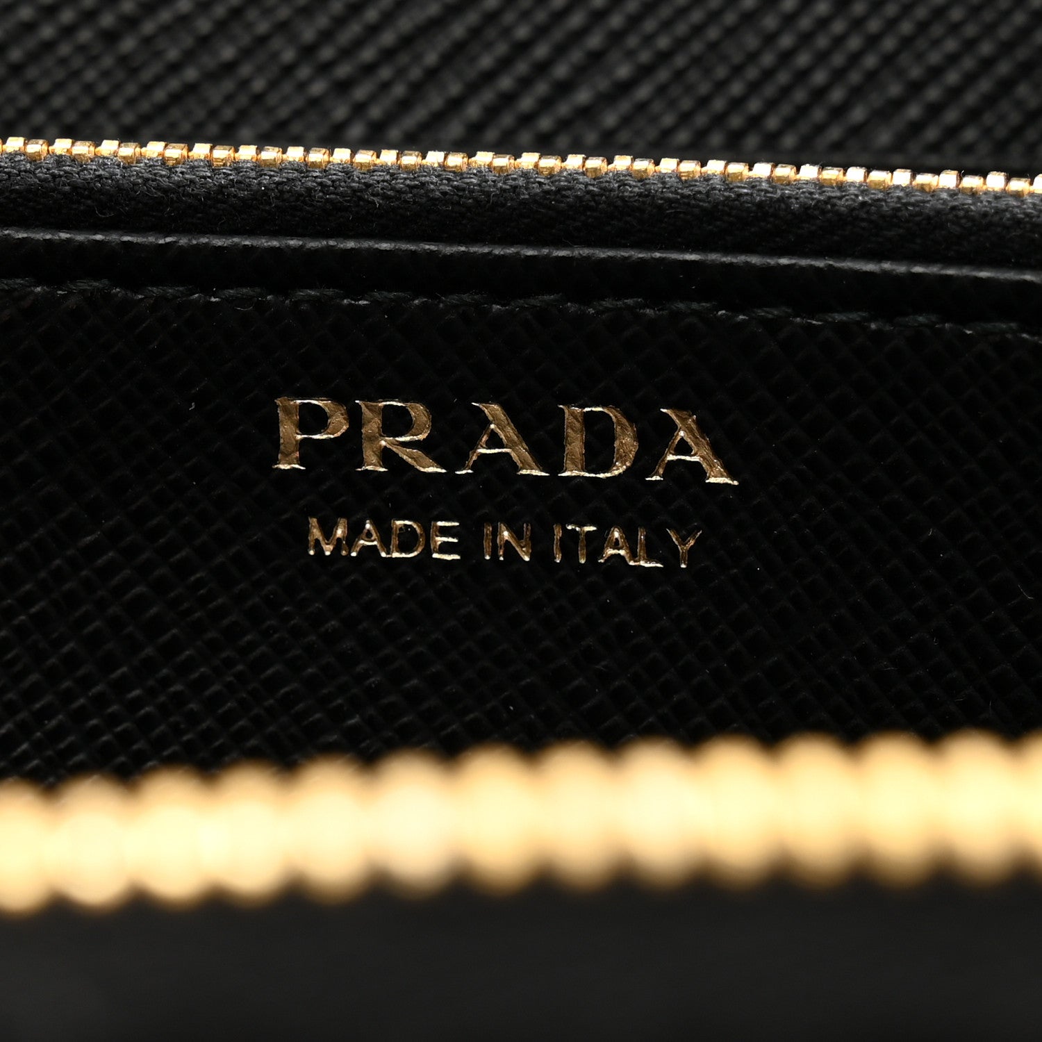 Prada Saffiano Fiocco Bow Zip Around Wallet Black 8 of 12