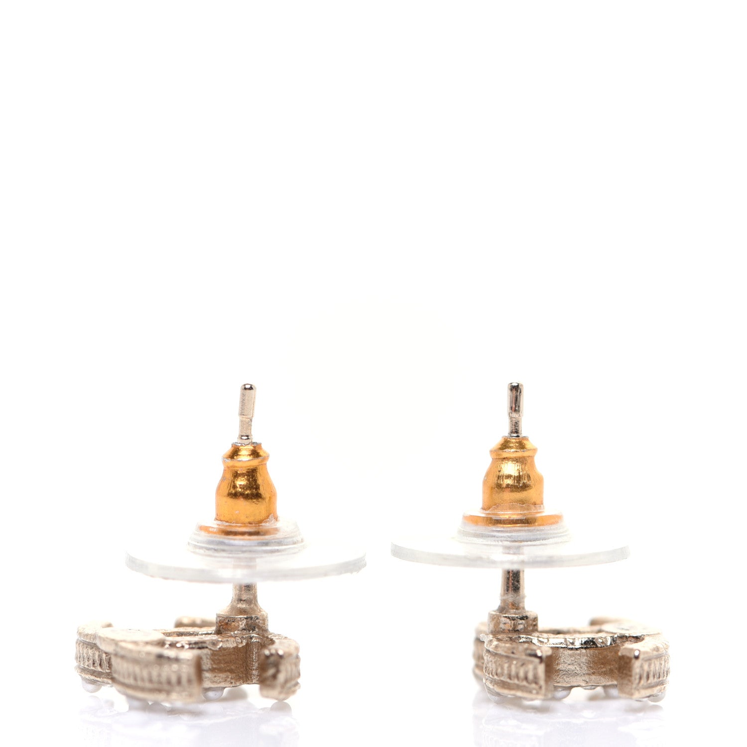 Chanel Pearl Crystal CC Earrings Gold 7 of 7