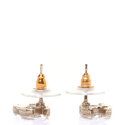 Chanel Pearl Crystal CC Earrings Gold 7 of 7