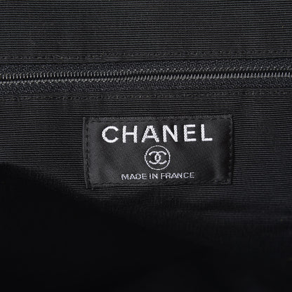 Chanel Suede Rabbit Fur Tote with Cosmetic Pouch Yellow 7 of 9