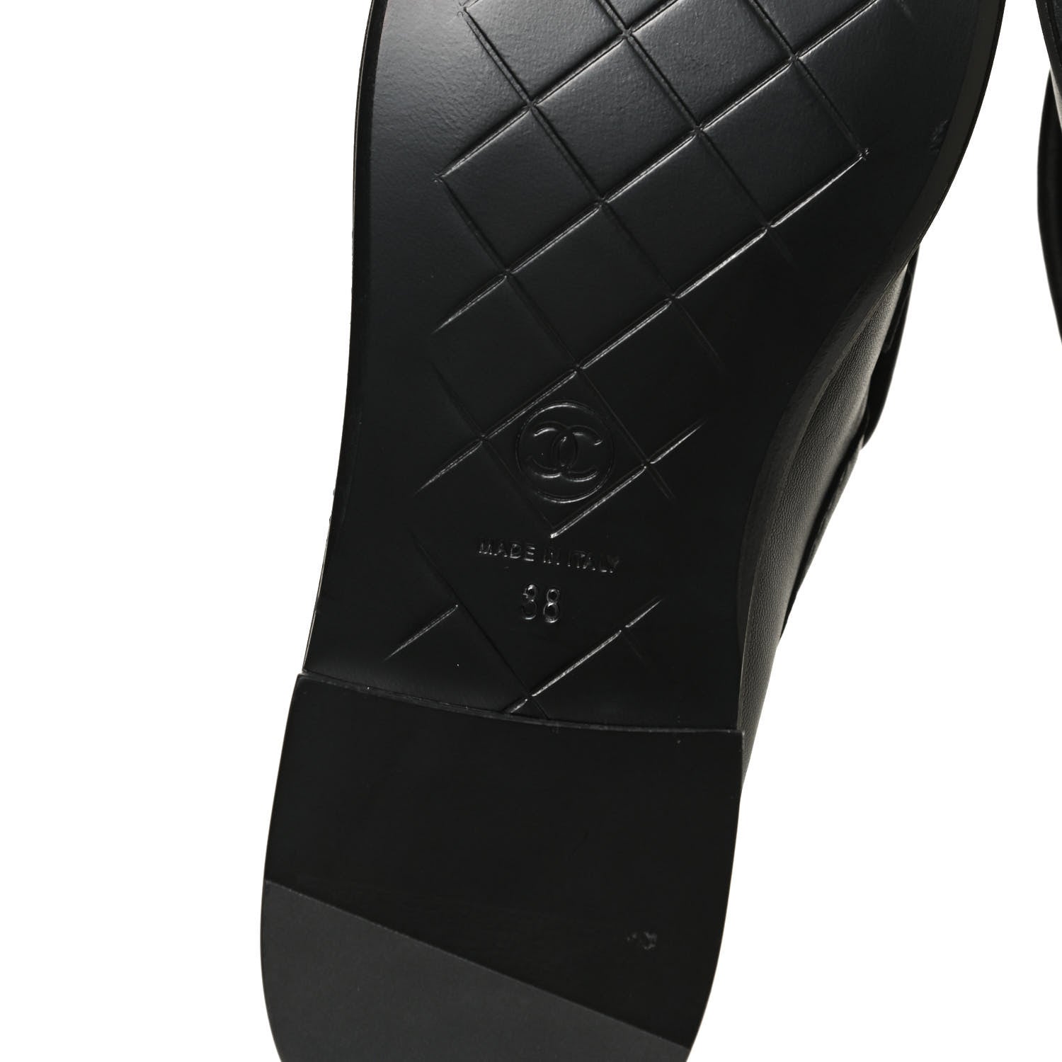 Chanel Lambskin Quilted CC Turnlock Loafers 38 Black 8 of 10