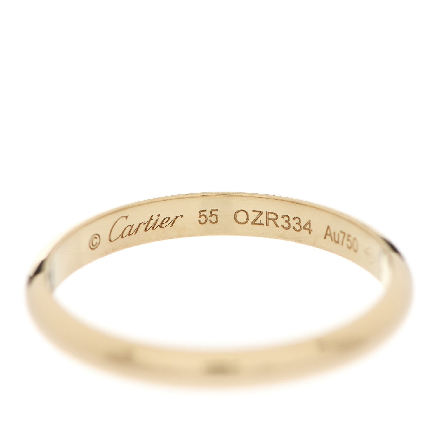 Cartier 18K Yellow Gold 2.5mm 1895 Wedding Band Ring 55 7.25 4 of 4