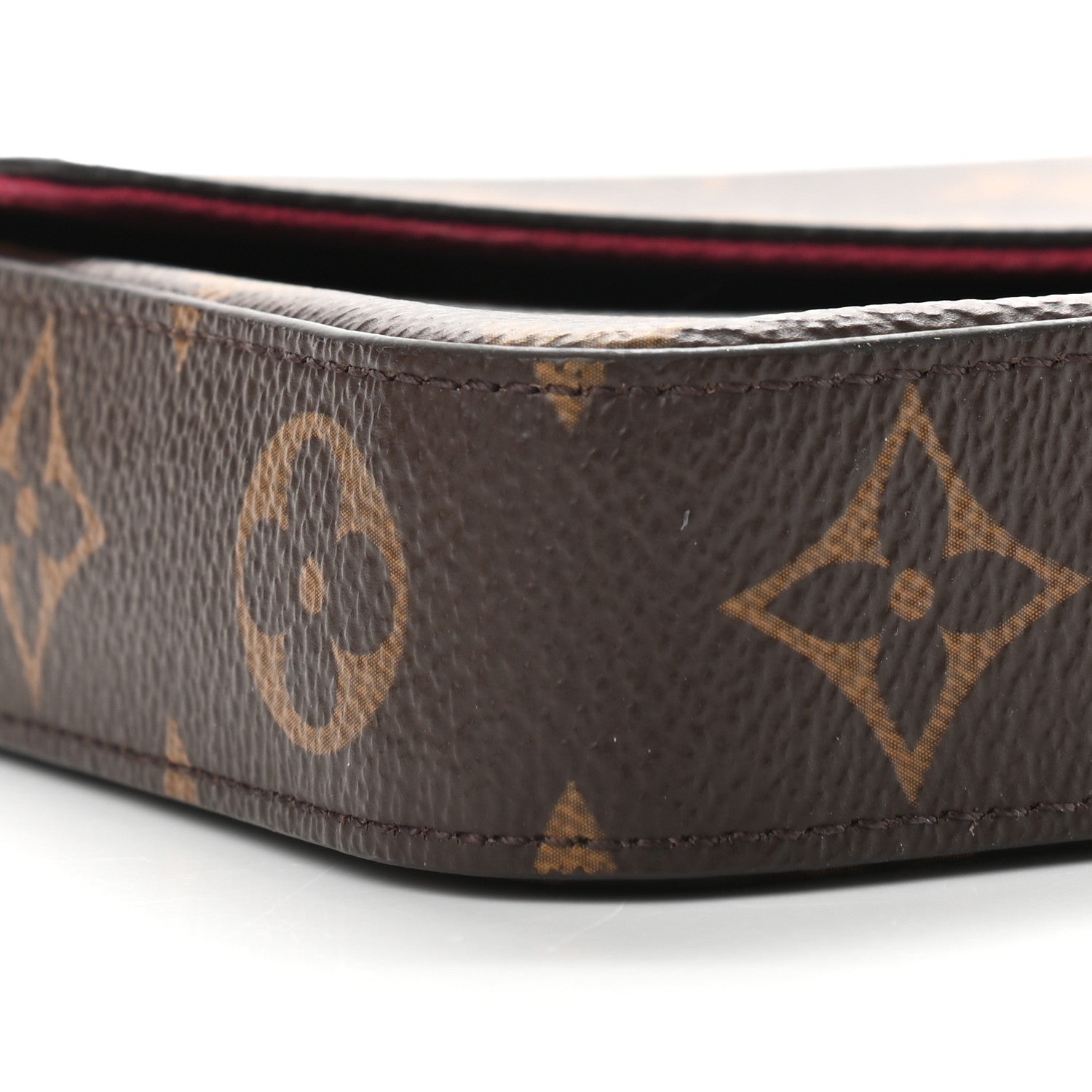 Louis Vuitton Monogram Pochette Felicie Chain Wallet Fuchsia 9 of 10