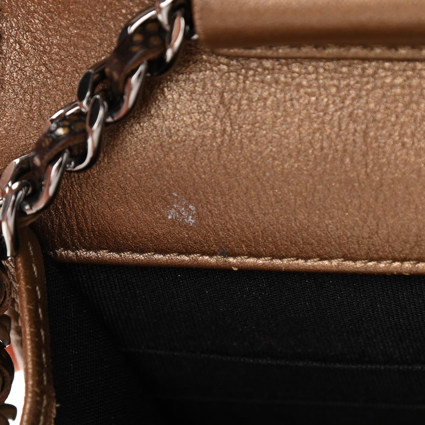Metallic Caviar Timeless CC Wallet On Chain WOC Bronze
