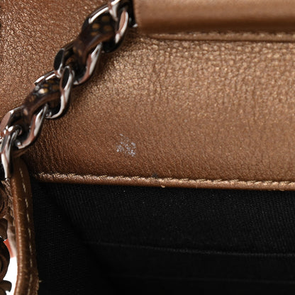 Chanel Metallic Caviar Timeless CC Wallet On Chain WOC Bronze 8 of 14