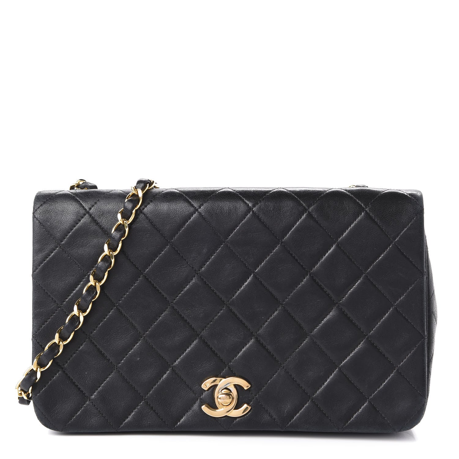 Chanel Lambskin Quilted Small Single Flap Black 1 of 10