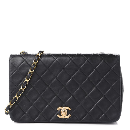 Chanel Lambskin Quilted Small Single Flap Black 1 of 10