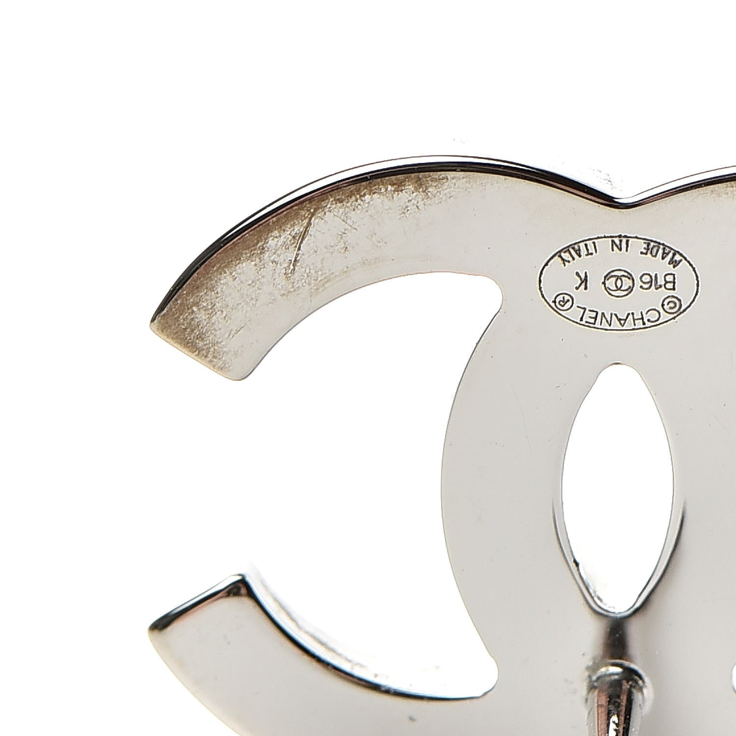 Chanel Baguette Crystal CC Earrings Silver 5 of 6