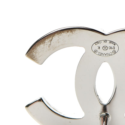 Chanel Baguette Crystal CC Earrings Silver 5 of 6
