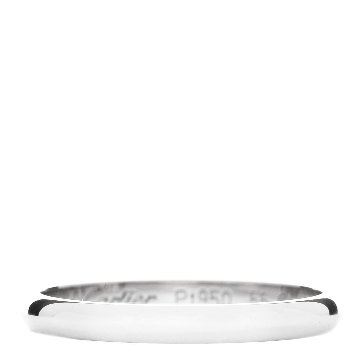 Cartier Platinum 2mm 1895 Wedding Band Ring 56 7.5 1 of 7