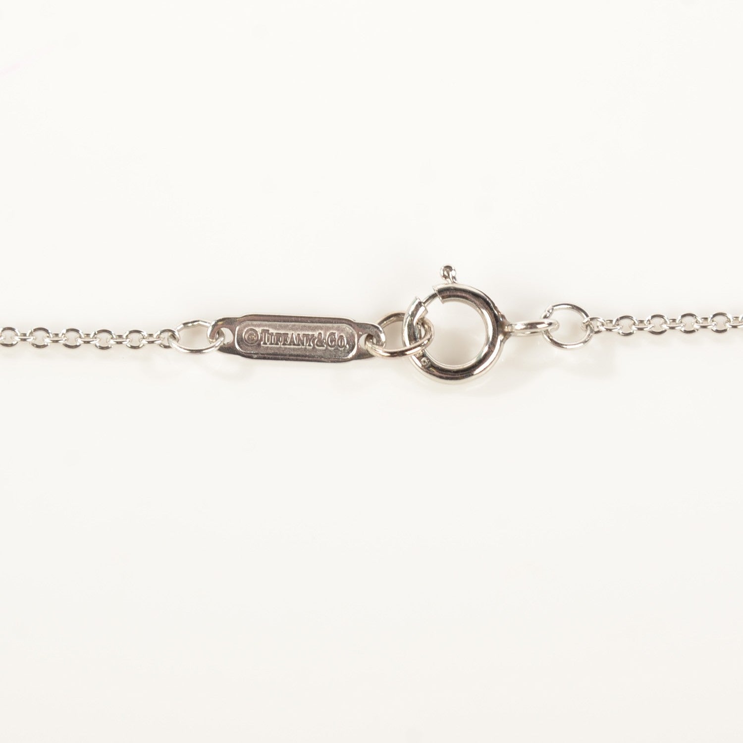 Tiffany Platinum Diamond Letter Pendant Necklace U 6 of 6