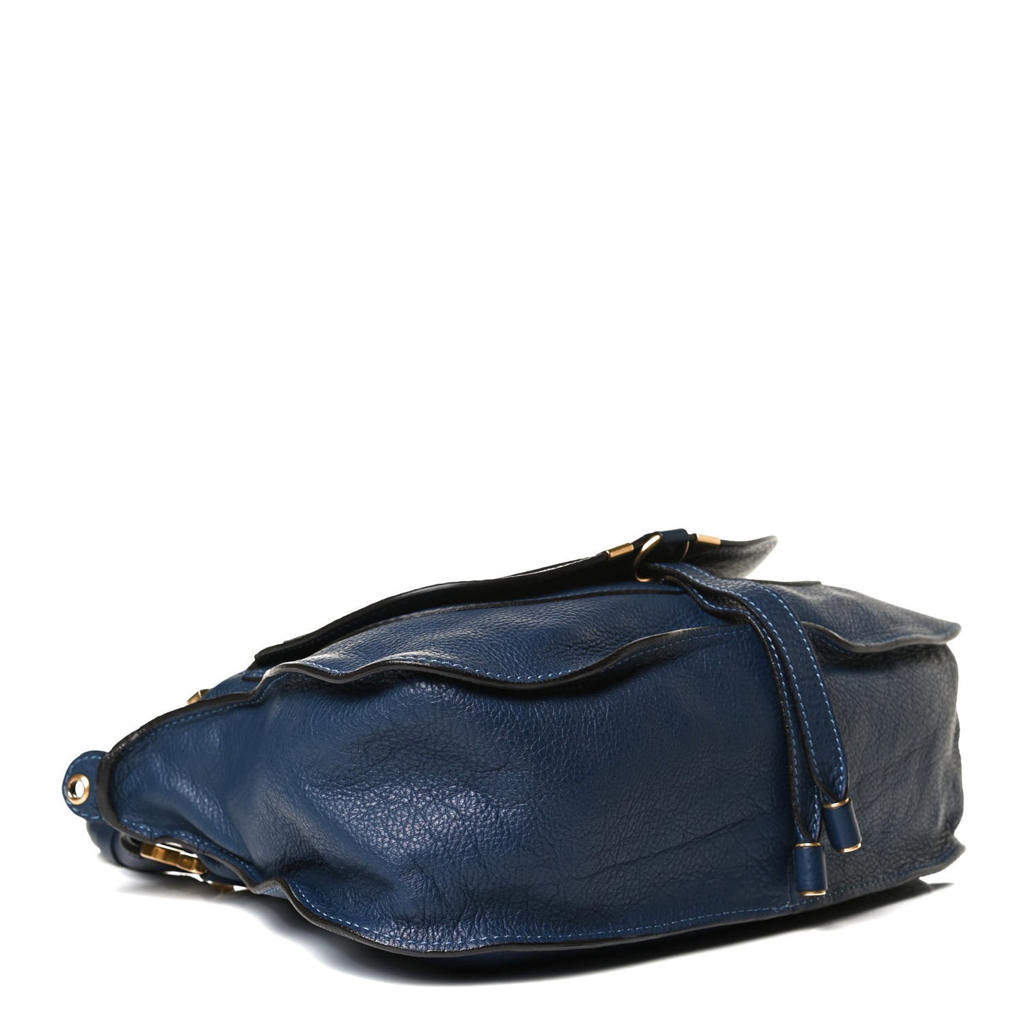 Calfskin Medium Marcie Satchel Royal Navy