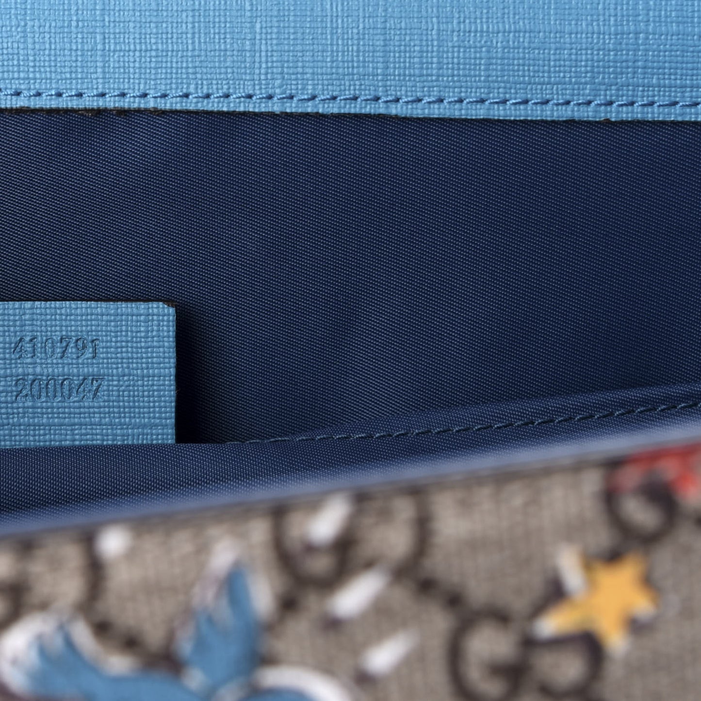 GG Supreme Monogram Space Cats Childrens Backpack Blue