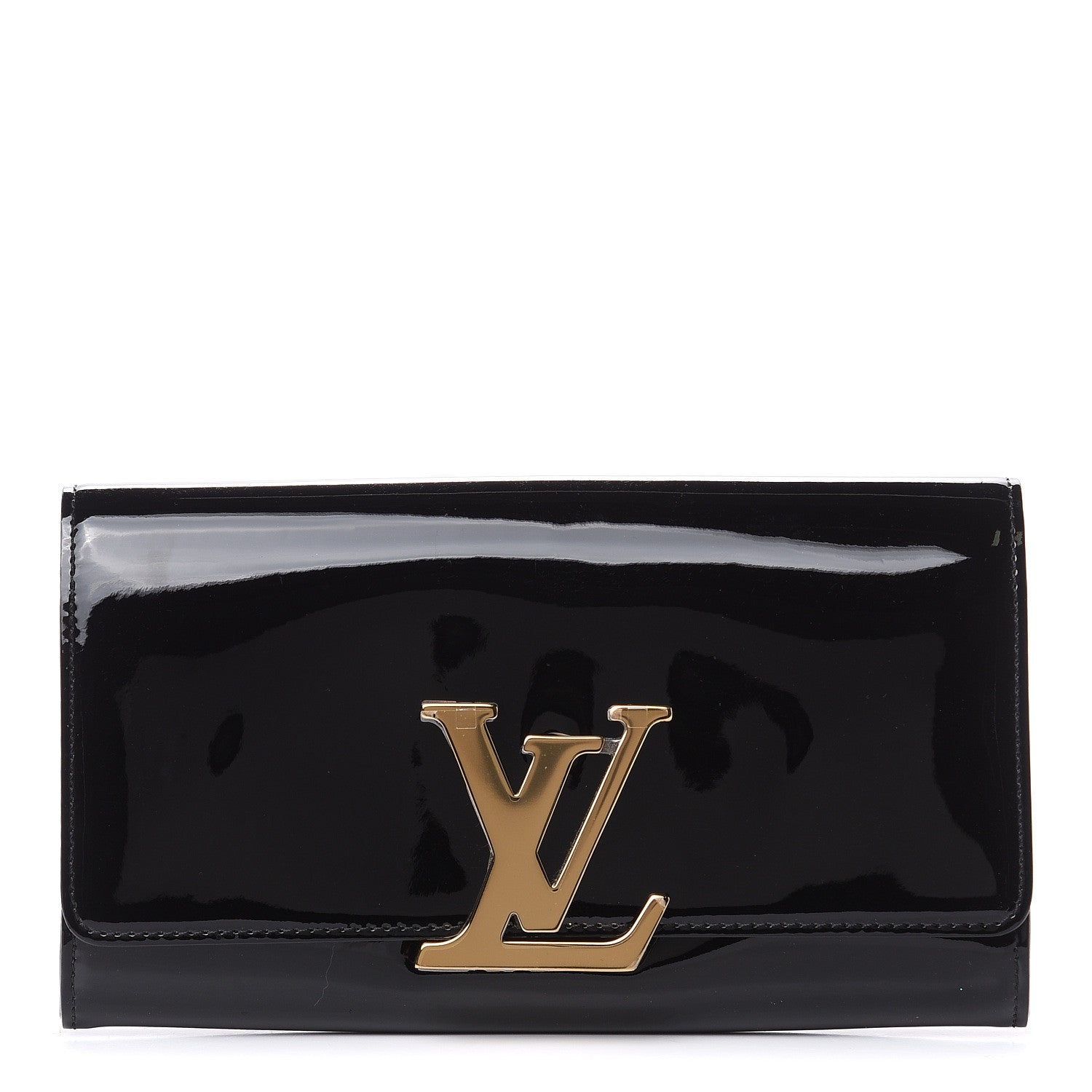 Louis Vuitton Patent Louise Clutch Black 1 of 10