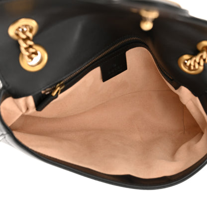 Gucci Calfskin Matelasse Small GG Marmont Shoulder Bag Black 5 of 10