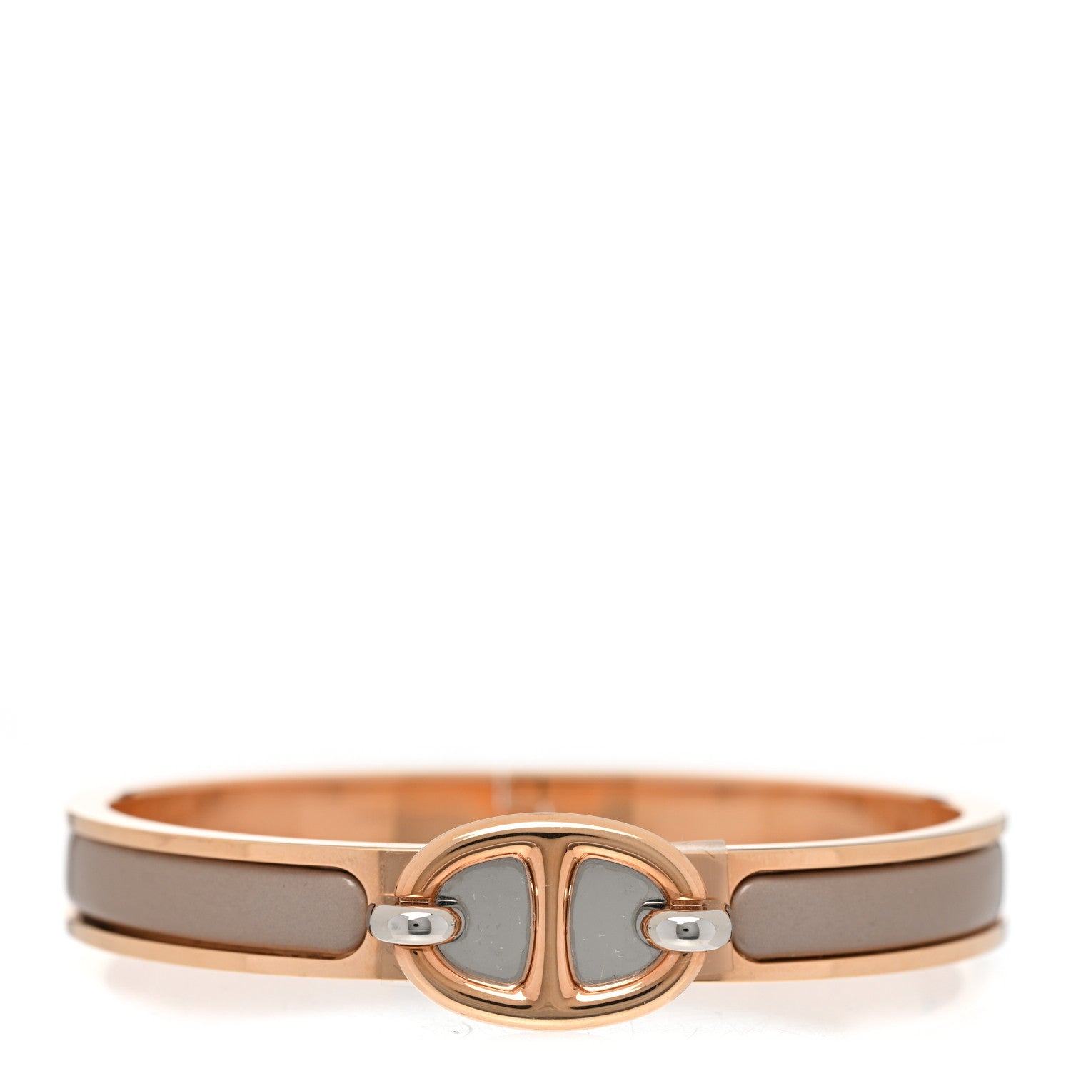 Hermes Enamel Mini Clic Chaine d'Ancre Bracelet PM Chataigne 1 of 5