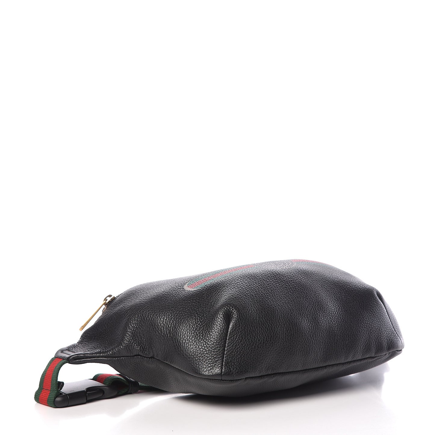 Grained Calfskin Logo Belt Bag Black