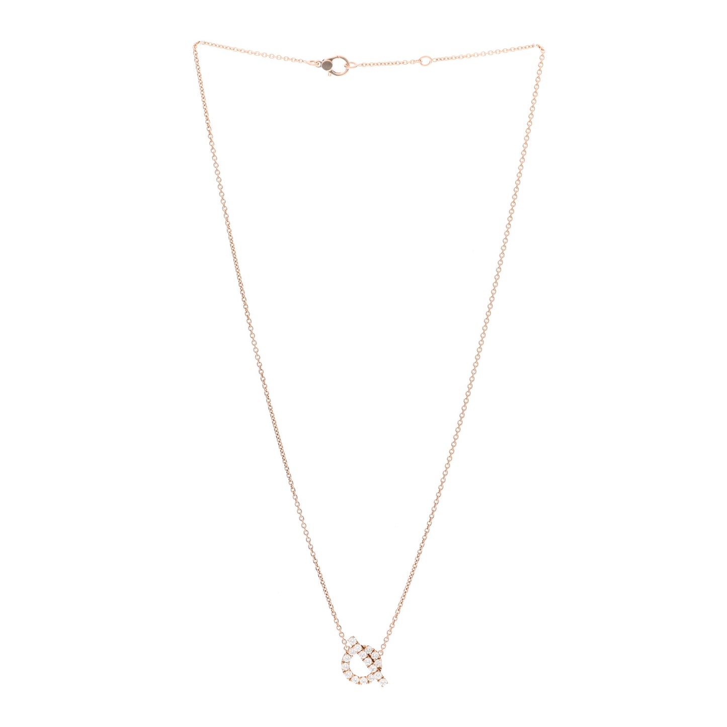 18K Rose Gold Diamond Finesse Pendant Necklace