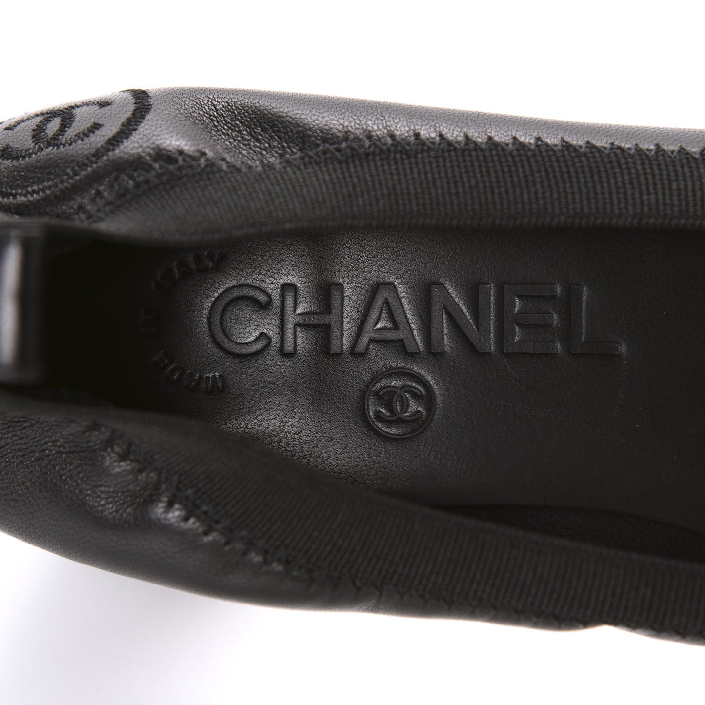 Lambskin Patent CC Elastic Pumps 36 Black