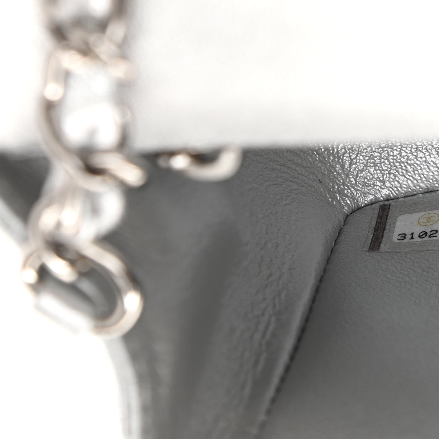 Chanel Metallic Lambskin Quilted Mini Rectangular Flap Silver 7 of 10