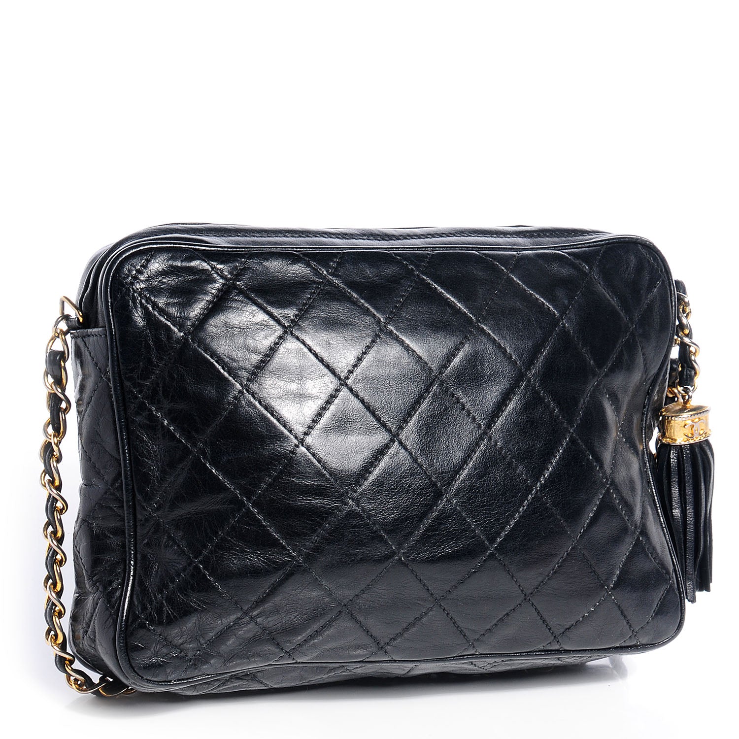Chanel Lambskin Tassel Camera Case Black 3 of 8