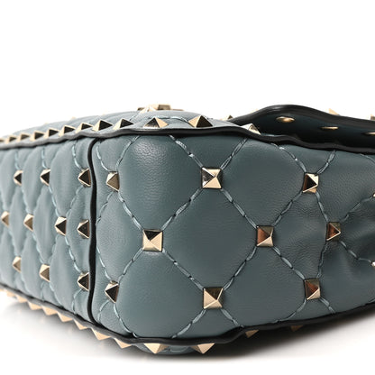 Valentino Garavani Nappa Small Rockstud Spike Shoulder Bag Sarcelle 9 of 9