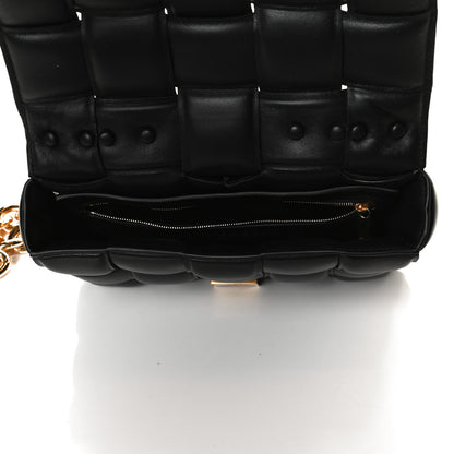 Bottega Veneta Lambskin Maxi Intreccio Padded Chain Cassette Crossbody Bag Black 9 of 33