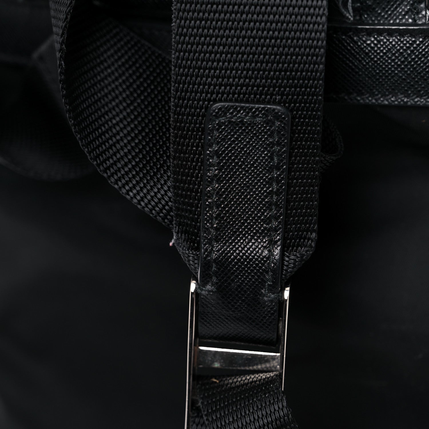 Prada Tessuto Nylon Grommet Backpack Black 17 of 21