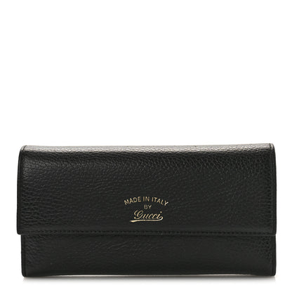 Gucci Dollar Calfskin Swing Continental Wallet Black 1 of 10