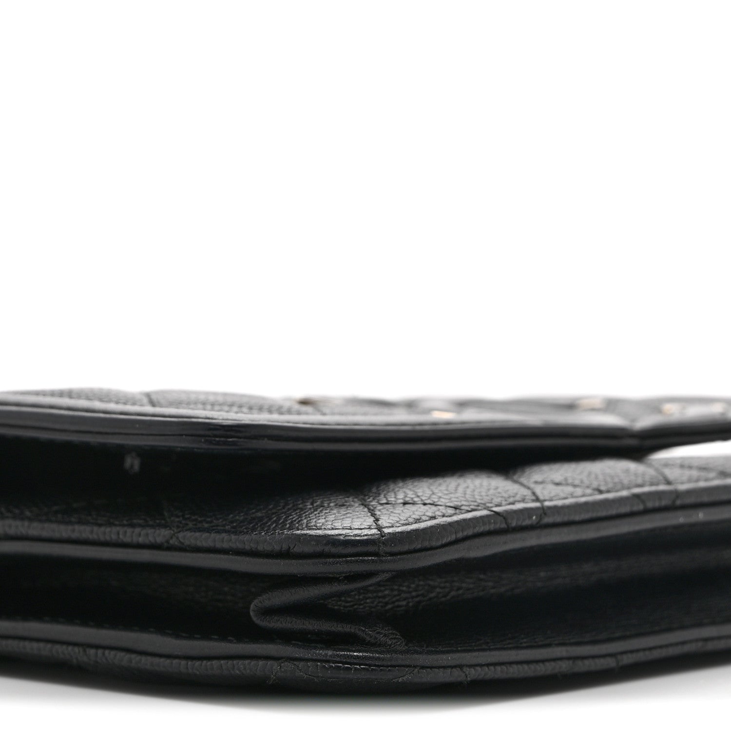 Chanel Caviar Quilted CC Filigree Wallet On Chain WOC Black 10 of 11