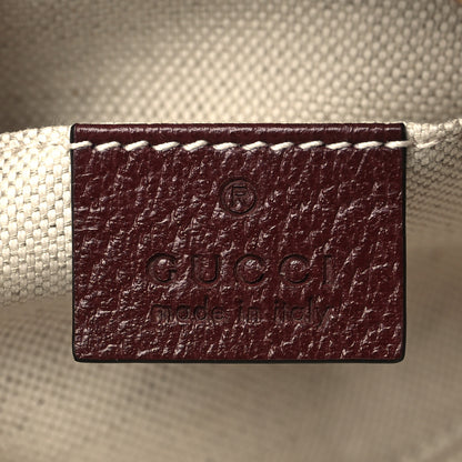 Gucci Monogram Textured Dollar Calfskin Web Mini Ophidia Shoulder Bag Sahara Rubino Chardonnay 6 of 6