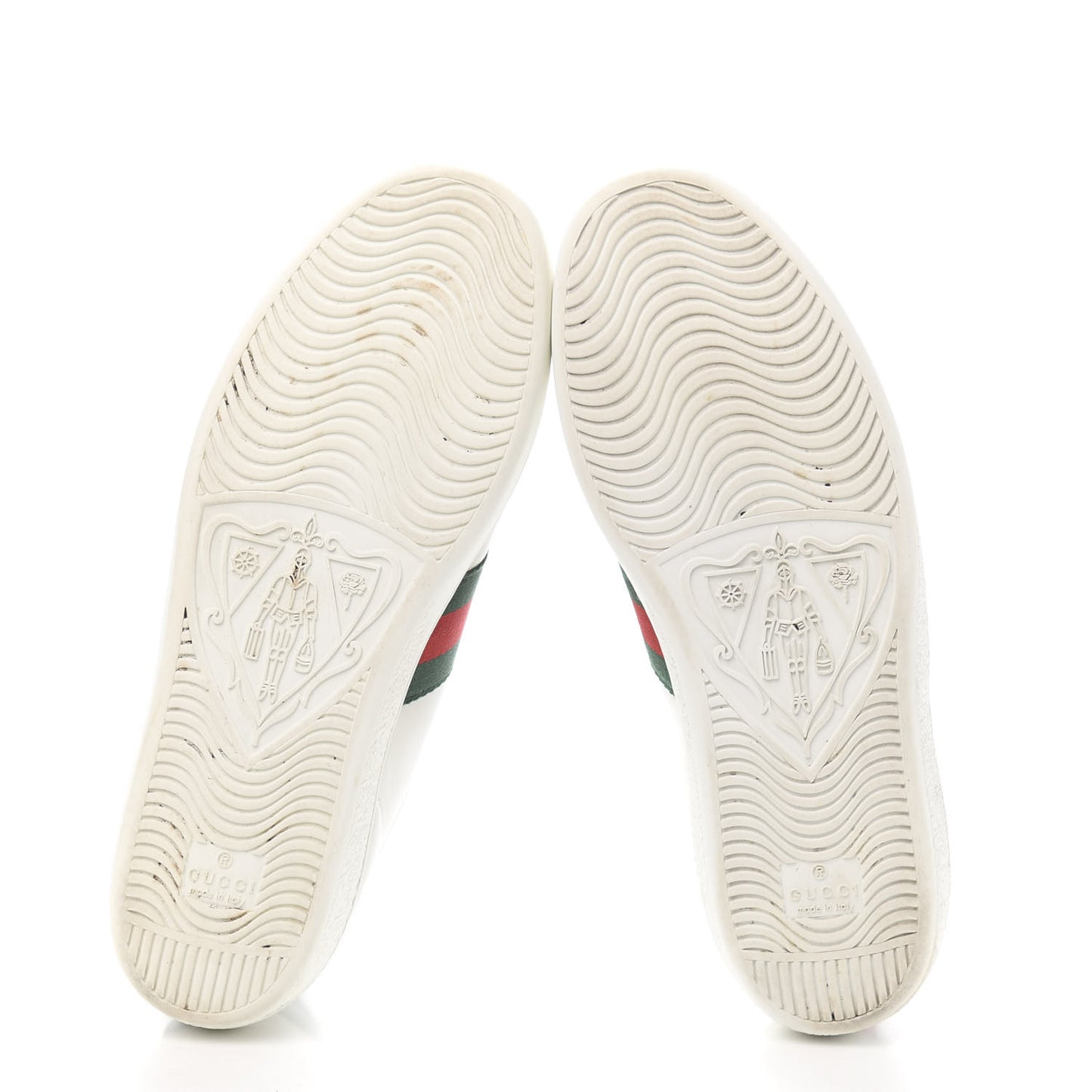 Calfskin Ayers Bee Embroidered Womens Ace Sneakers 38 White Green