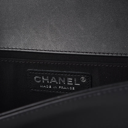 Chanel Calfskin Quilted Medium Boy Flap So Black 6 of 9