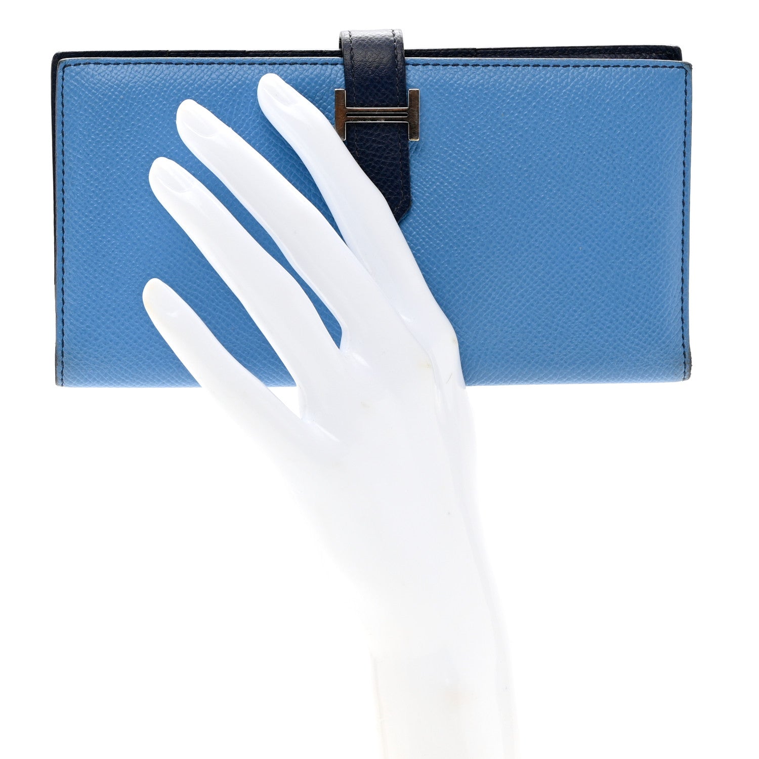 Hermes Epsom Bi Color Bearn Wallet Izmir Bleu Saphir 2 of 10