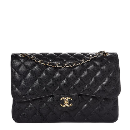 Chanel Caviar Quilted Jumbo Double Flap Black 1 of 7