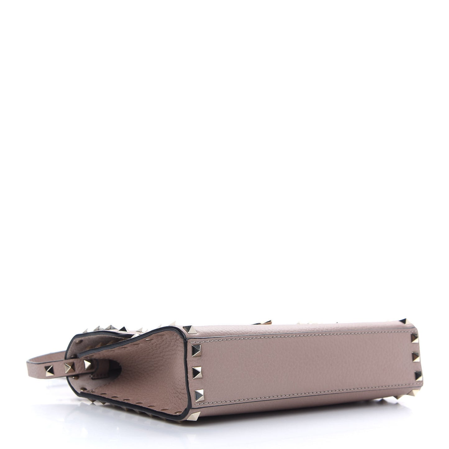 Pebbled Calfskin Medium Rockstud Flip Lock Crossbody Bag Poudre