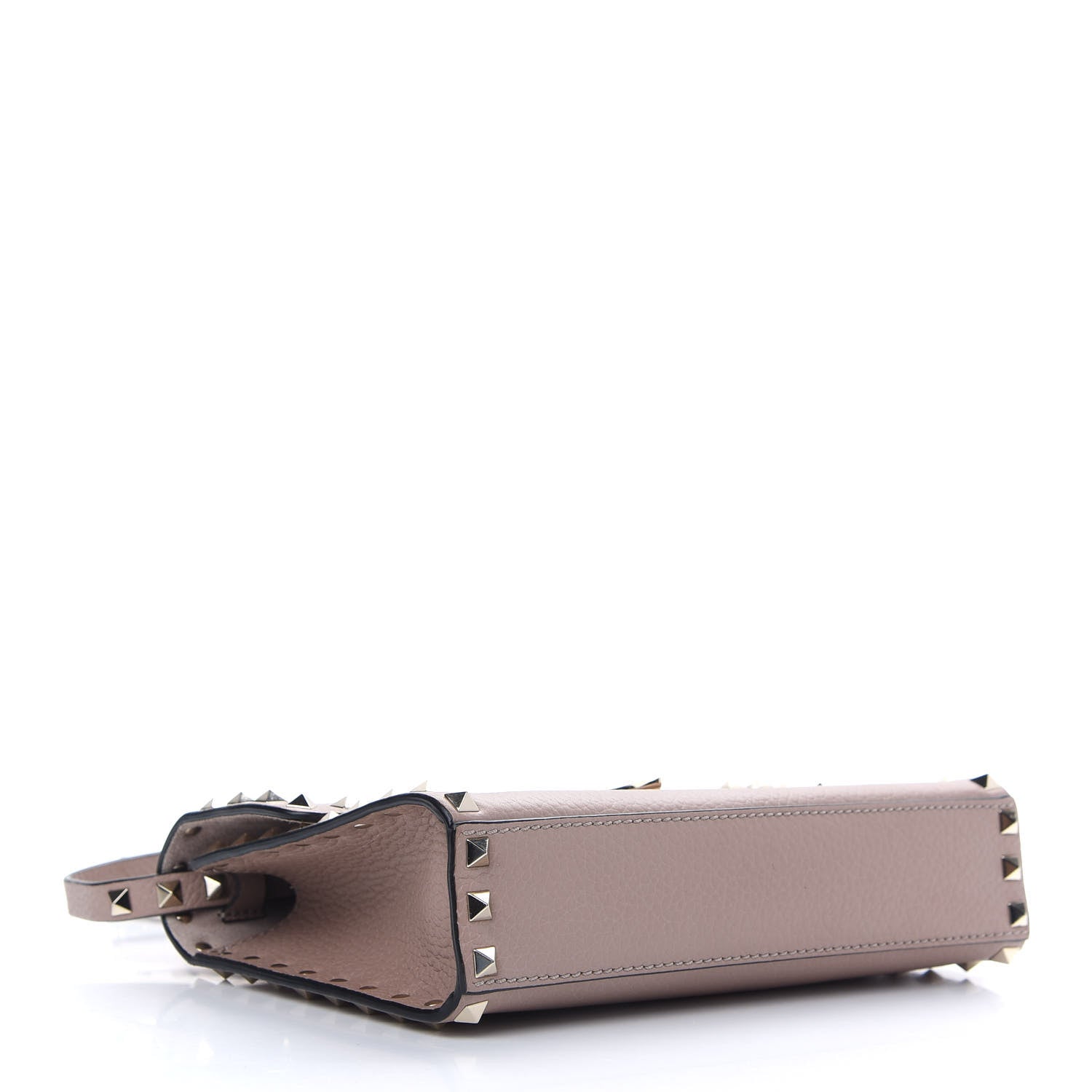 Valentino Garavani Pebbled Calfskin Medium Rockstud Flip Lock Crossbody Bag Poudre 4 of 8
