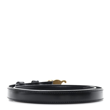 Celine Box Calfskin Small 18mm Triomphe Belt 65 26 Black 2 of 6