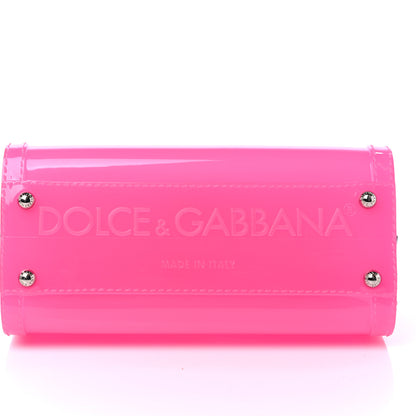 Dolce & Gabbana Rubber Semi Transparent Miss Sicily Satchel Pink 6 of 10