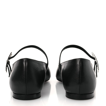 Hermes Goatskin Jane Ballet Flats 36.5 Black 6 of 11