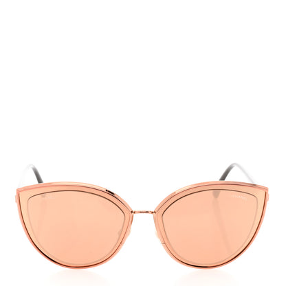 Chanel Metal Cat Eye Sunglasses 4222 Pink Gold 2 of 8