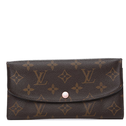 Louis Vuitton Monogram Emilie Wallet Rose Ballerine 1 of 12