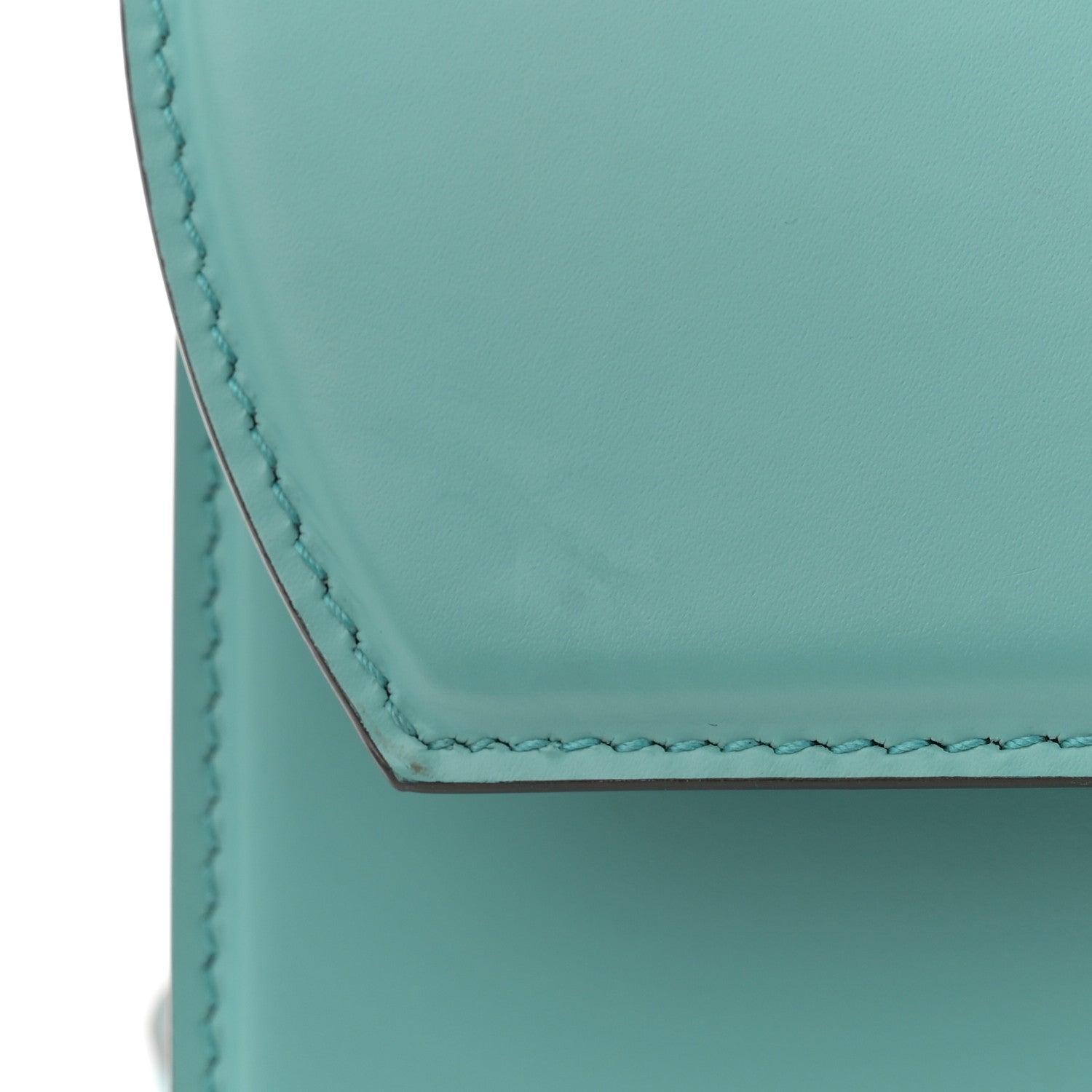 Salvatore Ferragamo Smooth Calfskin Mini Boxyz Tyrone Turquoise 11 of 11
