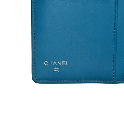 Chanel Patent Quilted Yen Wallet Blue 6 of 14