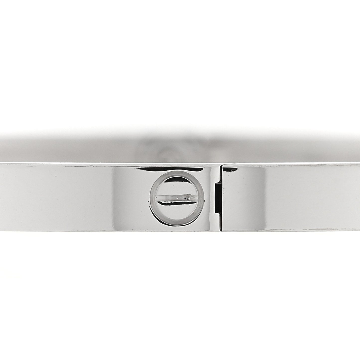 18K White Gold 6 Diamond Small LOVE Bracelet 20