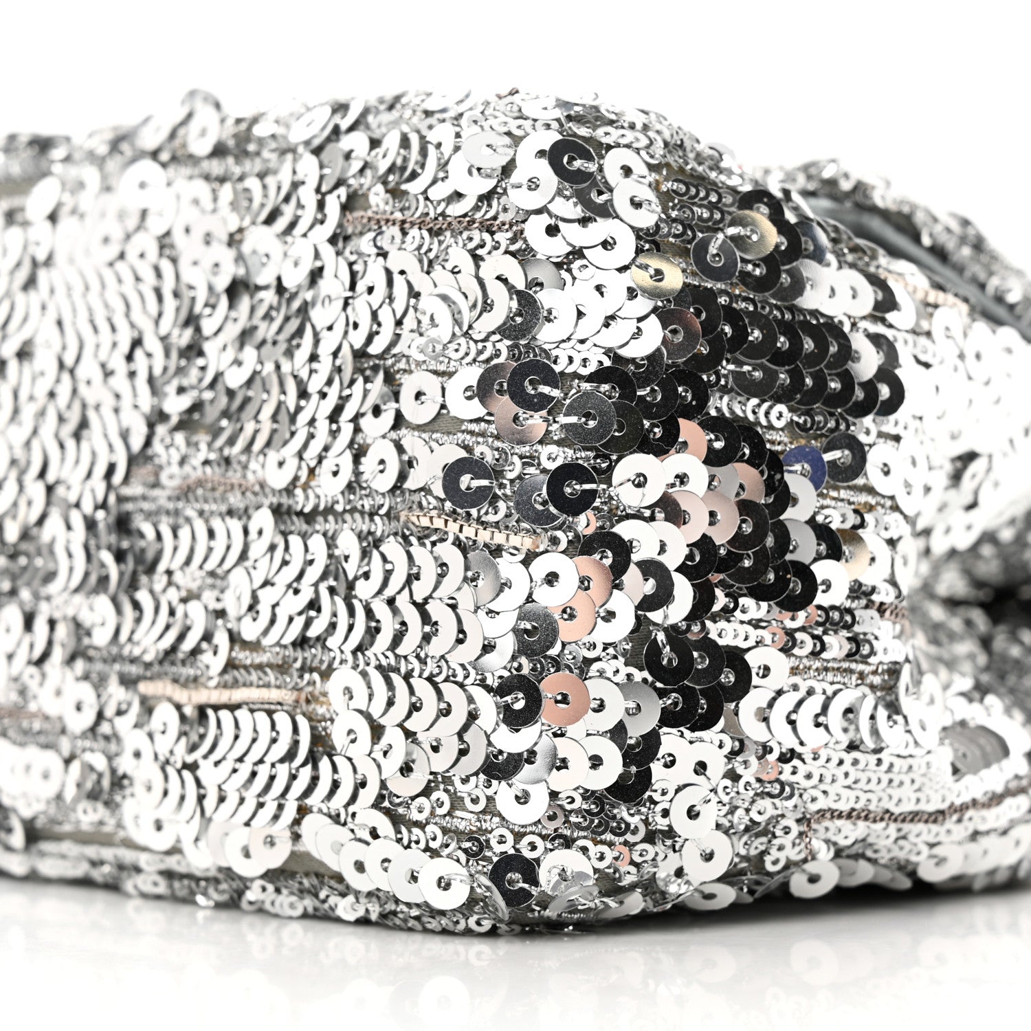 Chanel Sequin Mini Square Flap Silver 9 of 16
