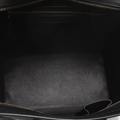 Celine Smooth Calfskin and Linen Mini Luggage Navy Black Khaki 6 of 8
