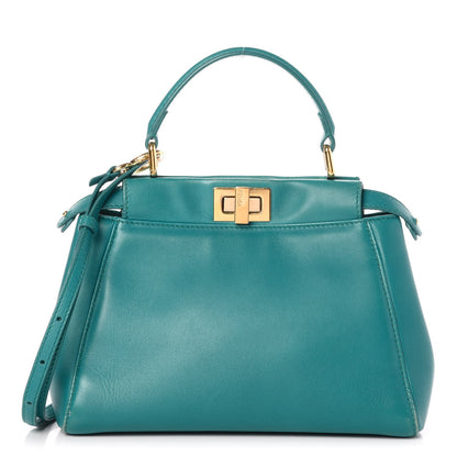 Fendi Nappa Mini Peekaboo Iconic Satchel Lago 1 of 12