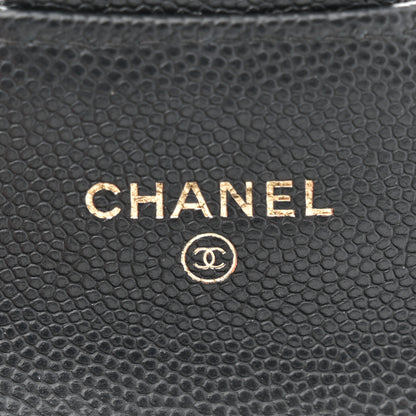 Chanel Caviar Quilted Flap Card Holder On Chain Black 6 of 11