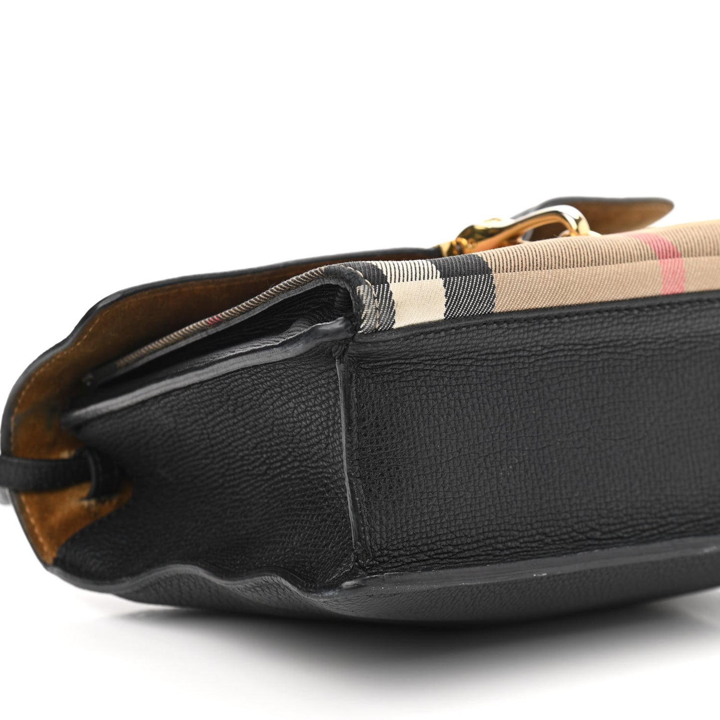Derby Calfskin House Check Small Macken Crossbody Bag Black